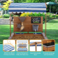GINGER HOME - Детски Дървен Пясъчник с Регулируем Покрив, Аксесоари за Игра 120x120x120 см Продукт GINGER HOME - Детски Дървен Пясъчник с Регулируем Покрив, Аксесоари за Игра 120x120x120 см - 1 - BG Hlapeta