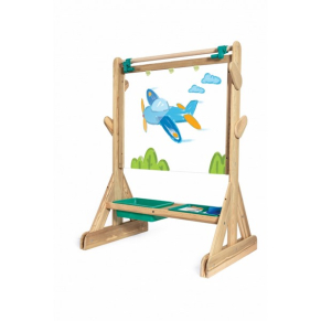Hape - Комплект дървен статив за изкуство на открито, 9 части