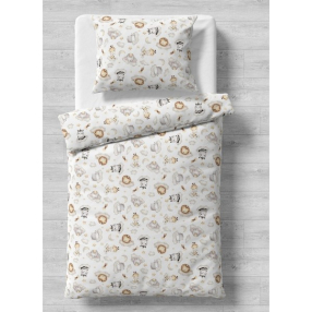 Galix Бебета животни - Детски спален комплект, 4 части Galix Бебета животни - Детски спален комплект, 4 части