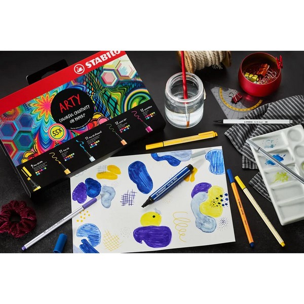 Продукт Stabilo Arty Colorful - Творчески комплект, 55 части - 0 - BG Hlapeta