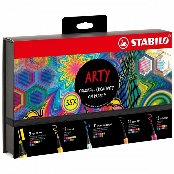 Продукт Stabilo Arty Colorful - Творчески комплект, 55 части - 0 - BG Hlapeta