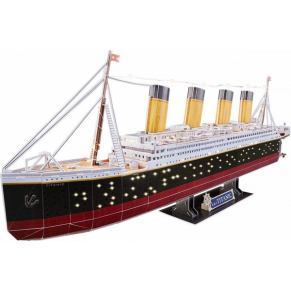 Revell RMS Титаник - Пъзел 3D, с лед светлини, 266 части