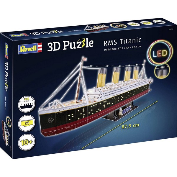 Продукт Revell RMS Титаник - Пъзел 3D, с лед светлини, 266 части - 0 - BG Hlapeta