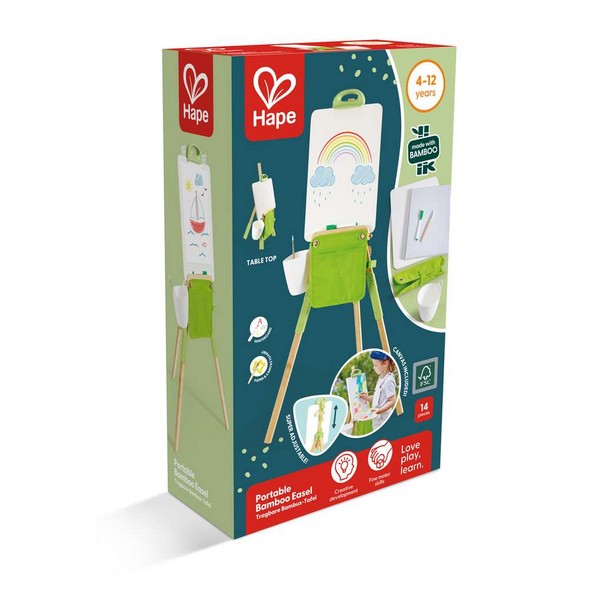 Продукт Hape - Статив за рисуване с аксесоари, 14 части - 0 - BG Hlapeta
