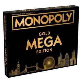 Winning Moves Монополи Мега Gold издание - Настолна игра