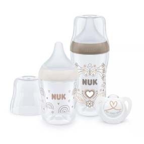 NUK Perfect Match РР - Подаръчен Сет 3 части, Сърце и Дъга
