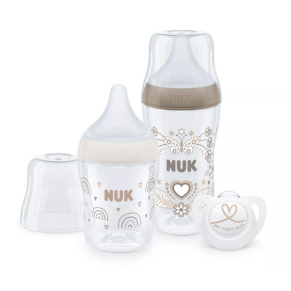 NUK Perfect Match РР - Подаръчен Сет 3 части, Сърце и Дъга