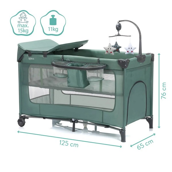 Продукт Fillikid Capri - Сгъваема кошара за сън и игра на две нива - 0 - BG Hlapeta