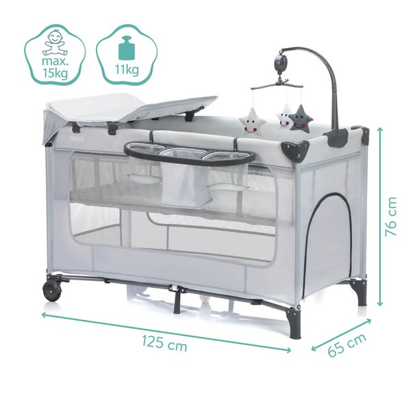 Продукт Fillikid Capri - Сгъваема кошара за сън и игра на две нива - 0 - BG Hlapeta