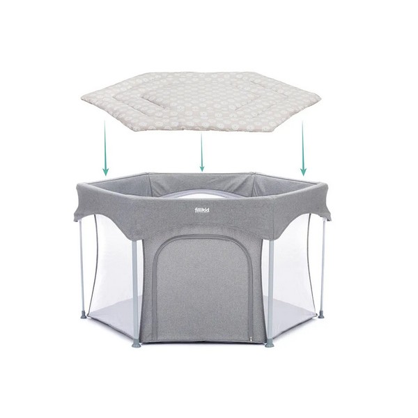 Продукт Fillikid Jersey - Меко килимче за сгъваема кошара за игра 124 см. - 0 - BG Hlapeta