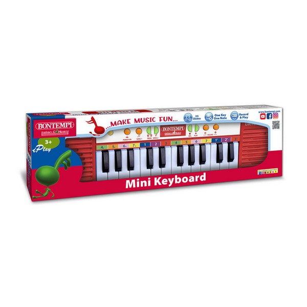Продукт Bontempi - Електронен синтезатор 24 клавиша, червен - 0 - BG Hlapeta