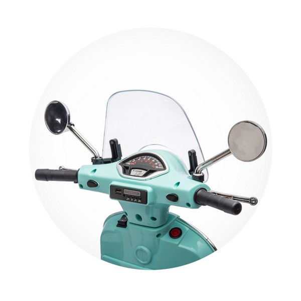 Продукт Акумулаторен мотор Vespa GTS Super 7.2V с кожена седалка - 0 - BG Hlapeta