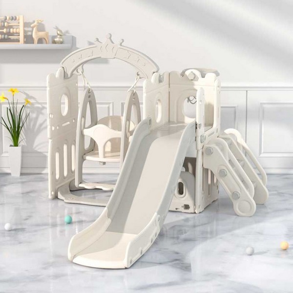 Продукт Feelkids - Детски комплект за игра 2 в 1 Замък, пързалка и люлка - 0 - BG Hlapeta