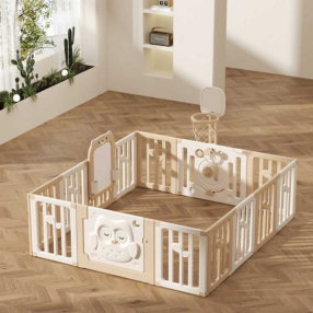 Feelkids Бухалче - Бебешка ограда с баскетболен кош и дъска за рисуване Feelkids Бухалче - Бебешка ограда с баскетболен кош и дъска за рисуване