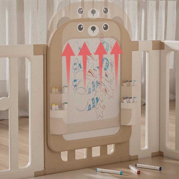 Продукт Feelkids Бухалче - Бебешка ограда с баскетболен кош и дъска за рисуване - 0 - BG Hlapeta