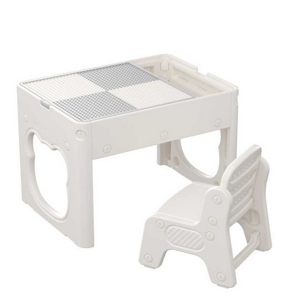 Продукт Feelkids - Детска маса 2 в 1 с конструктор 100 части и два стола - 0 - BG Hlapeta