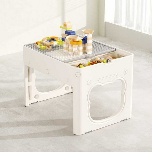 Продукт Feelkids - Детска маса 2 в 1 с конструктор 100 части и два стола - 0 - BG Hlapeta