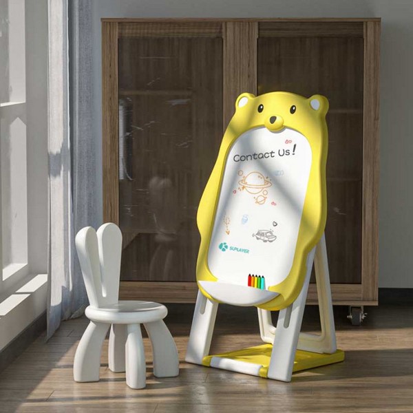 Продукт Feelkids Мече - Детски комплект от дъска за рисуване 2 в 1 и стол - 0 - BG Hlapeta
