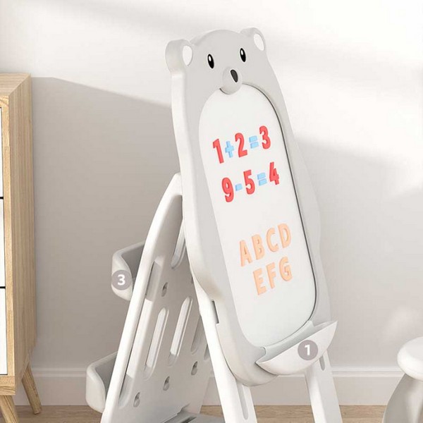Продукт Feelkids Мече - Детски комплект от дъска за рисуване 2 в 1 и стол - 0 - BG Hlapeta