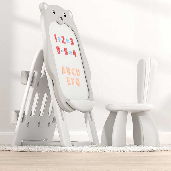 Продукт Feelkids Мече - Детски комплект от дъска за рисуване 2 в 1 и стол - 0 - BG Hlapeta