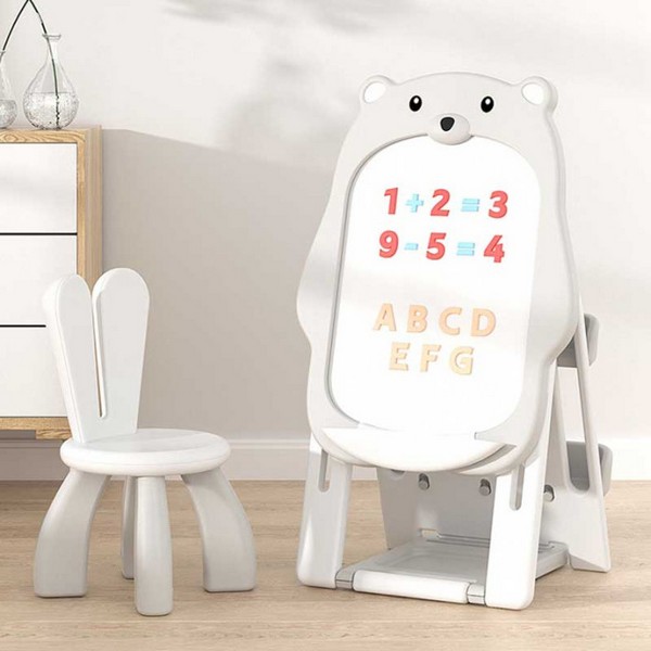 Продукт Feelkids Мече - Детски комплект от дъска за рисуване 2 в 1 и стол - 0 - BG Hlapeta