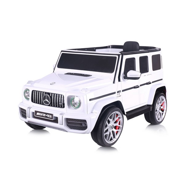 Продукт Акумулаторен Джип Mercedes AMG G63 с ЛИТИЕВО-ЙОННА батерия , с меки гуми и кожена седалка, 2025г - 0 - BG Hlapeta