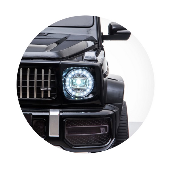 Продукт Акумулаторен Джип Mercedes AMG G63 с ЛИТИЕВО-ЙОННА батерия , с меки гуми и кожена седалка, 2025г - 0 - BG Hlapeta