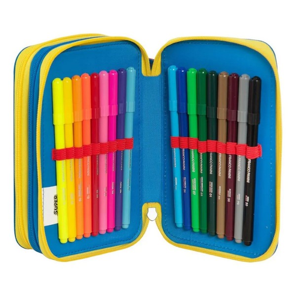 Super Mario Tricolore - Ученически несесер със съдържание с 3 отделения