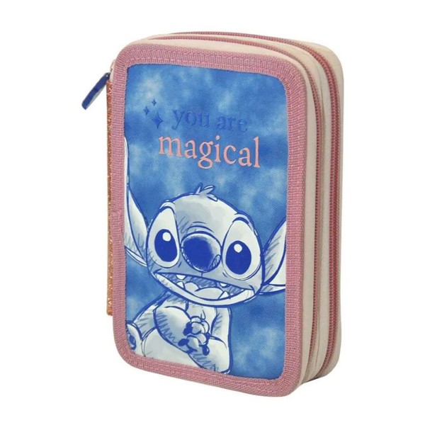 Продукт Stitch  - Ученически несесер с 2 отделения и съдаржание - 0 - BG Hlapeta