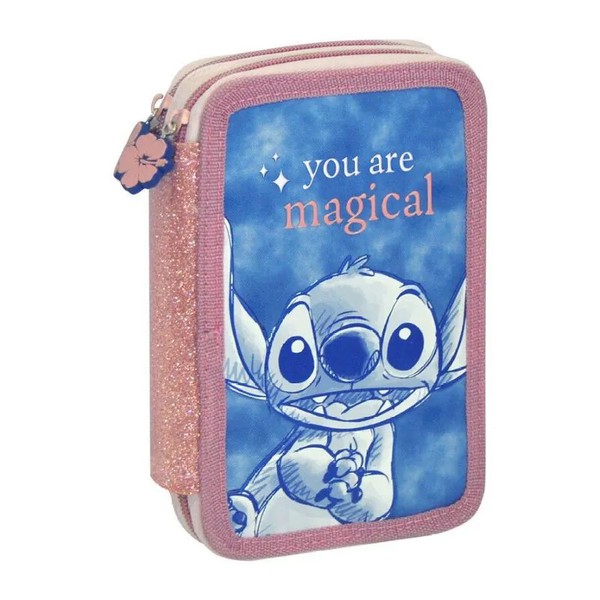 Продукт Stitch  - Ученически несесер с 2 отделения и съдаржание - 0 - BG Hlapeta