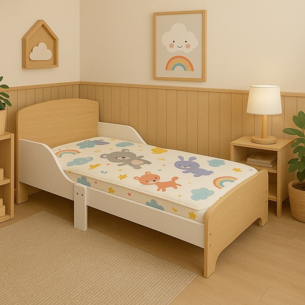 Продукт GINGER HOME - Детско Дървено Легло със Защита и Подматрачна Рамка 140/70 см - 0 - BG Hlapeta