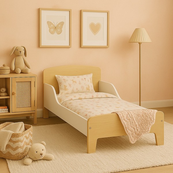 Продукт GINGER HOME - Детско Дървено Легло със Защита и Подматрачна Рамка 140/70 см - 0 - BG Hlapeta