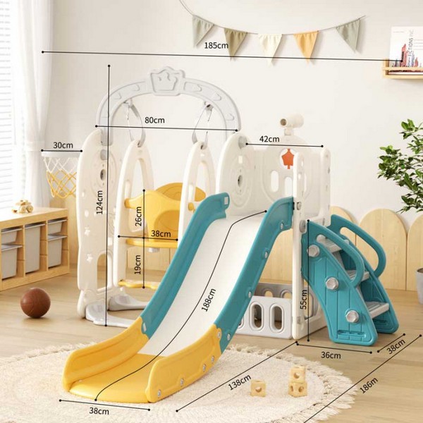 Продукт Feelkids Castle - Детска пързалка с люлка 5 в 1 - 0 - BG Hlapeta
