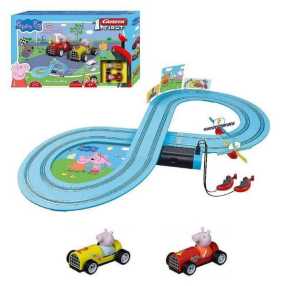 Carrera Peppa Pig Kids GranPrix - Детска Писта с 2 коли и дистанционни 2.4 метра, на батерии Carrera Peppa Pig Kids GranPrix - Детска Писта с 2 коли и дистанционни 2.4 метра, на батерии