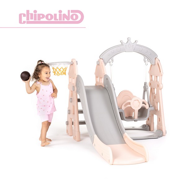 Продукт Chipolino - Комплект пързалка, люлка и кош за топка - 0 - BG Hlapeta