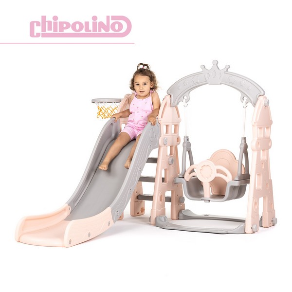 Продукт Chipolino - Комплект пързалка, люлка и кош за топка - 0 - BG Hlapeta