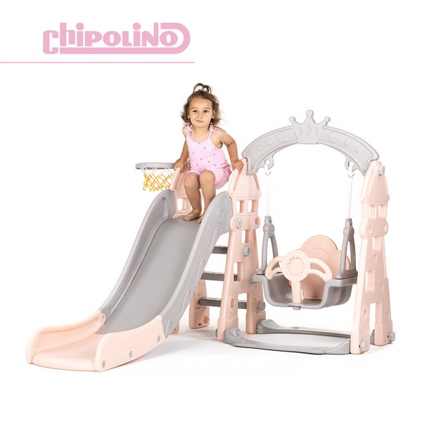 Продукт Chipolino - Комплект пързалка, люлка и кош за топка - 0 - BG Hlapeta