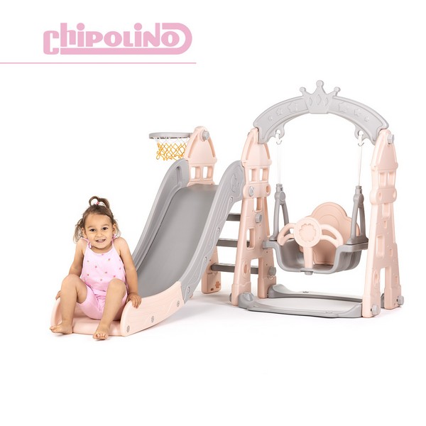 Продукт Chipolino - Комплект пързалка, люлка и кош за топка - 0 - BG Hlapeta