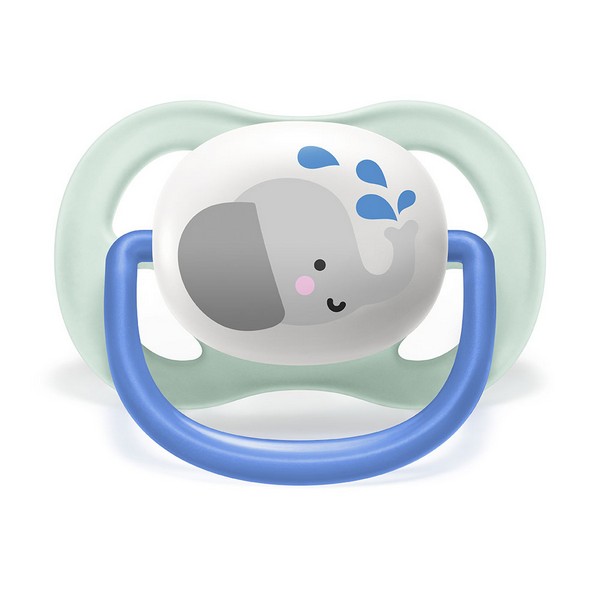 Продукт Philips AVENT Ultra Air Animals - 2 бр. ортодонтични залъгалки 0-6м с декорация в кутия за стерилизиране - 0 - BG Hlapeta