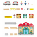 Hape - Детски дървен железопътен комплект, 40 части 5