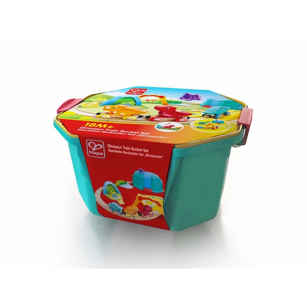 Продукт Hape Динозаври - Комплект дървен влак в кутия, 27 части - 0 - BG Hlapeta