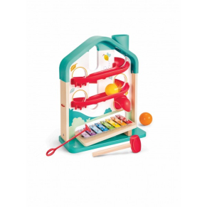 Hape - Детска музикална писта с топчета и ксилофон, 6 части