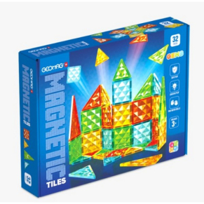 Geomag STEM - Магнитен конструктор, разноцветни плочки, 32 части