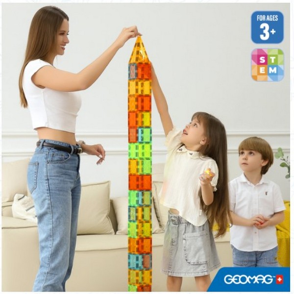 Продукт Geomag STEM - Магнитен конструктор, разноцветни плочки, 32 части - 0 - BG Hlapeta