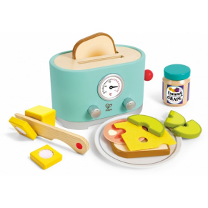 Hape - Комплект за игра, тостер с аксесоари, 15 части