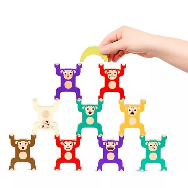 Продукт Battat Дървени маймунки за подреждане - Образователен комплект, 19 части - 0 - BG Hlapeta