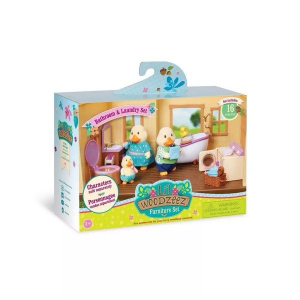Продукт Battat Li′l Woodzeez, Баня - Комплект за игра, 16 части - 0 - BG Hlapeta