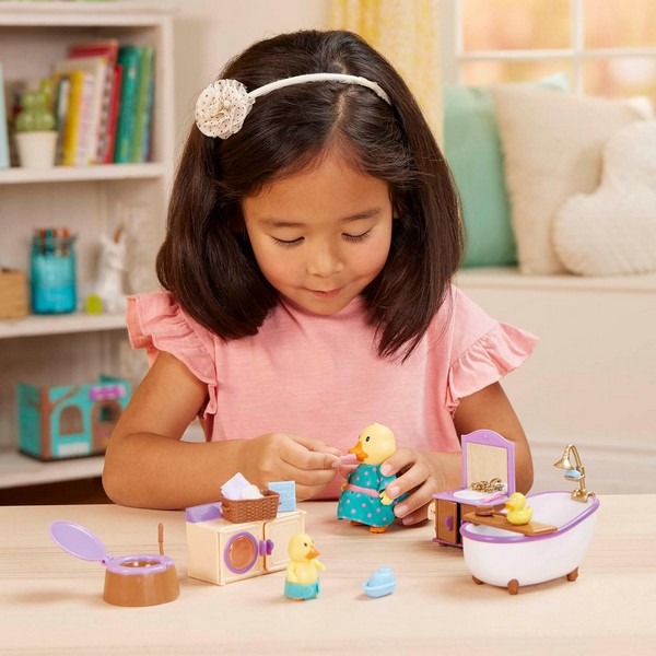 Продукт Battat Li′l Woodzeez, Баня - Комплект за игра, 16 части - 0 - BG Hlapeta