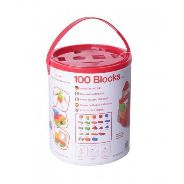 Продукт Classic world - Дървен конструктор с кубчета, 100 бр. - 0 - BG Hlapeta