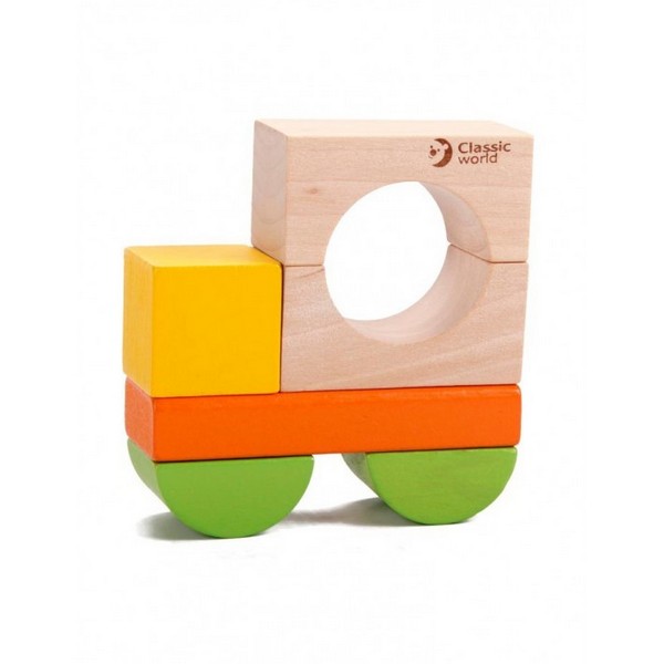 Продукт Classic world - Дървен конструктор с кубчета, 100 бр. - 0 - BG Hlapeta